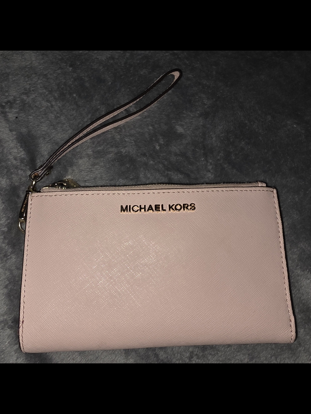 Michael Kors Jet Set Travel Double Zip Wristlet In Blush Pink